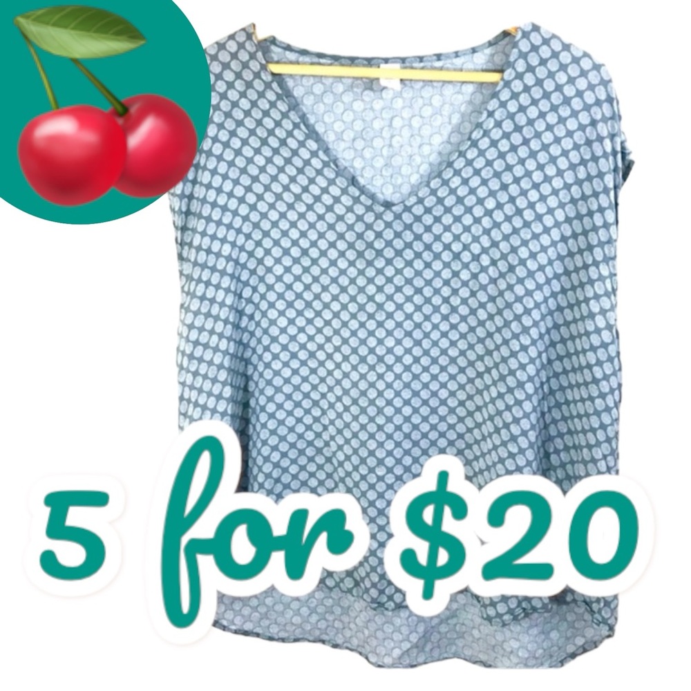 Old Navy Shirt Womens XL Extra Large Gray Polka Dot Sleeveless Top